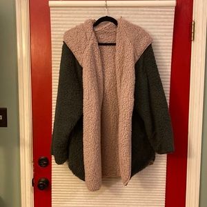 Reversible fleece coat